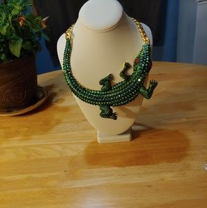 Jewelry - Crocodile Statement Necklace. Crystal Stones. Jewelry - Crocodile Statement Necklace. Crystal Stones.